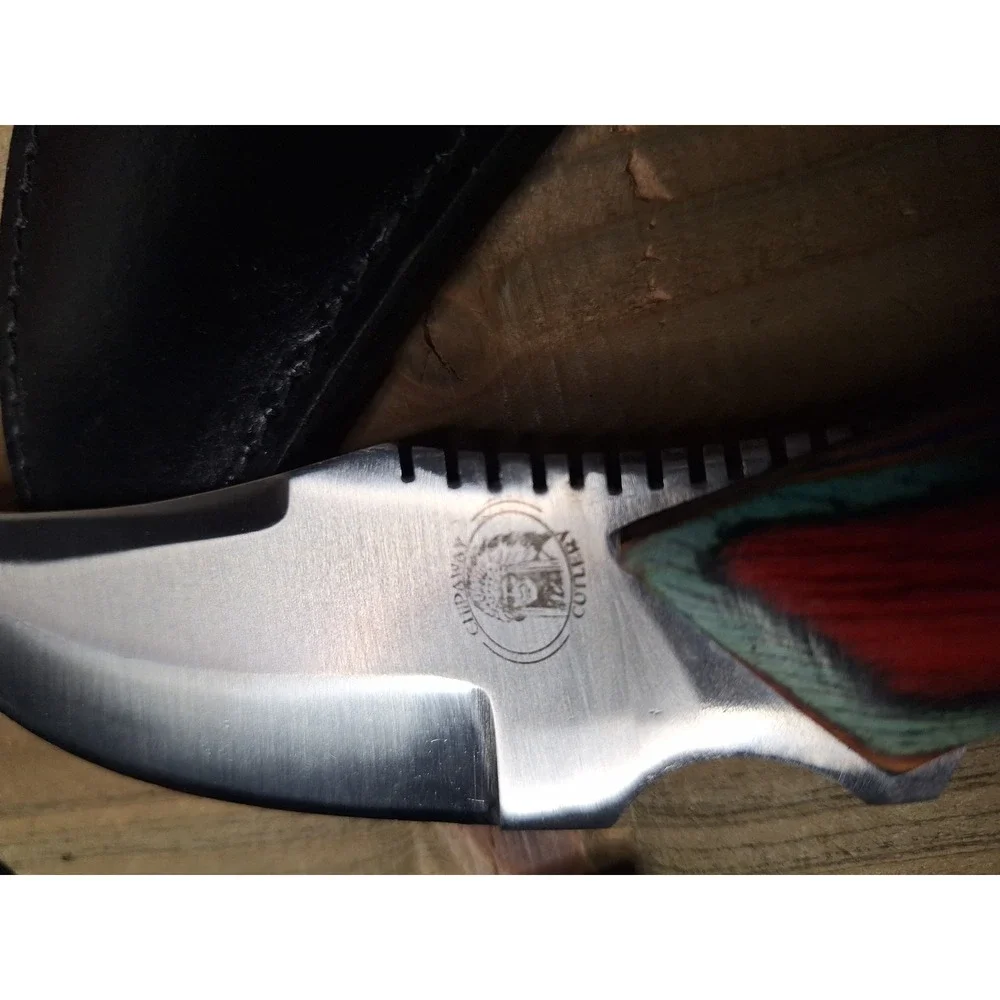 Chipaway Cutlery The Guardian Fixed Blade Knife Surgical Steel Colored Wood